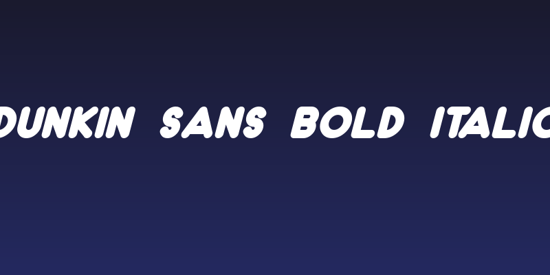 Dunkin Sans Bold Italic Social Header