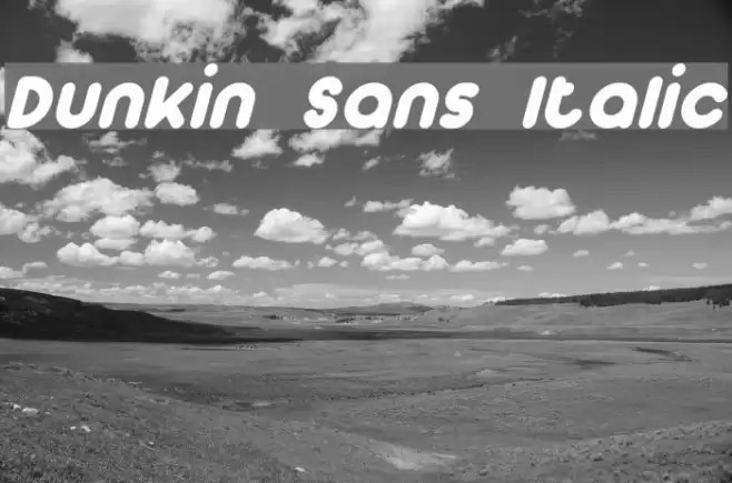 Dunkin Sans Italic Font examples