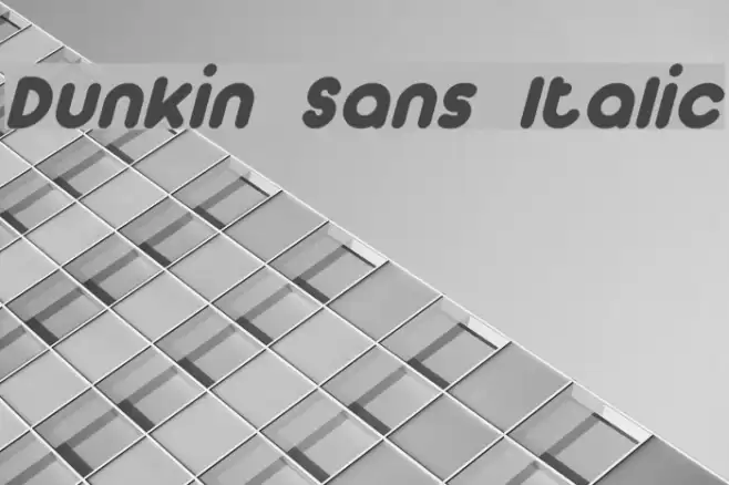 Dunkin Sans Italic Font examples