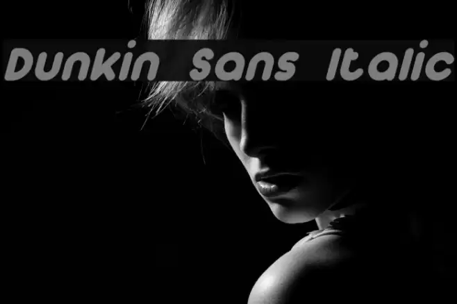Dunkin Sans Italic Font examples