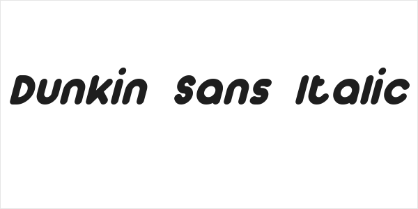 Dunkin Sans Italic Logo