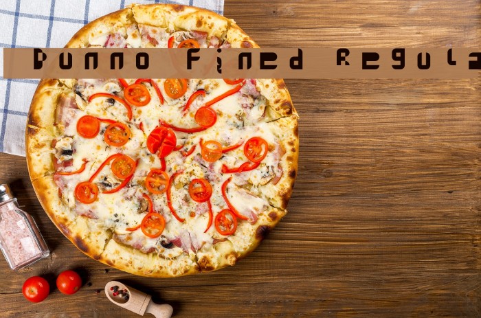 Dunno Fined Regular Font examples