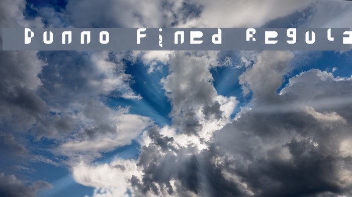 Dunno Fined Regular Font examples