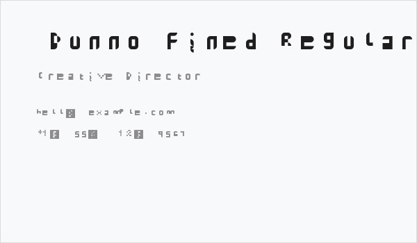 Dunno Fined Regular Business Card