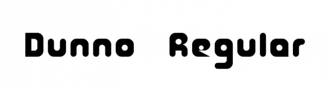 Dunno Regular  免费字体下载