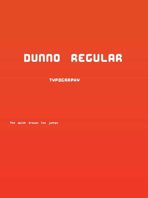 Dunno Regular Poster