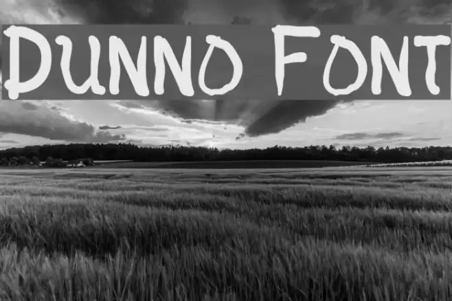 Dunno Font examples