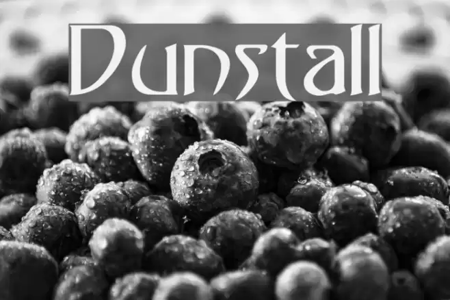 Dunstall Font examples