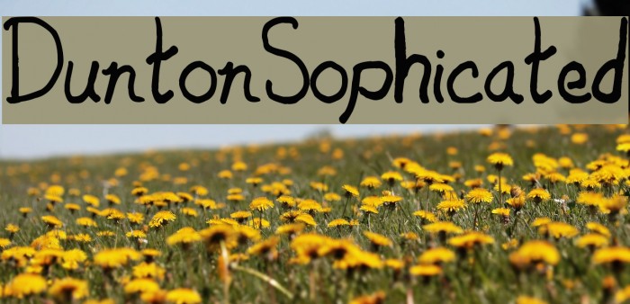 DuntonSophicated Font examples