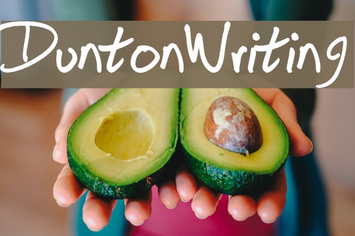 DuntonWriting Font examples