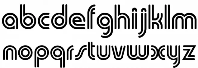 Duo-Line Regular 字体 小写