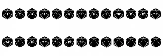 Duodecahedron Fonte MAIÚSCULAS