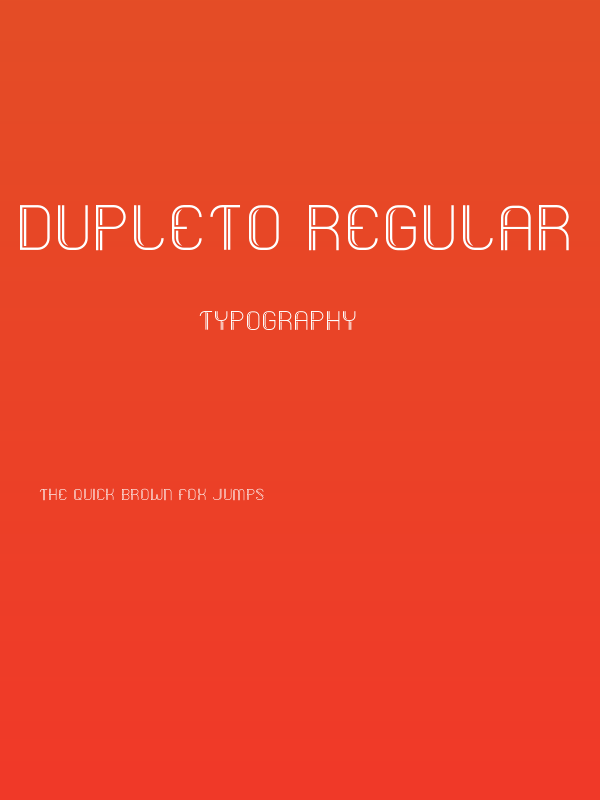 Dupleto Regular Poster