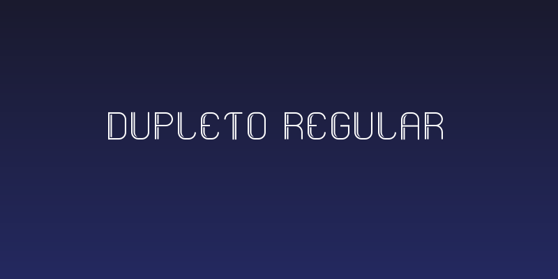 Dupleto Regular Social Header