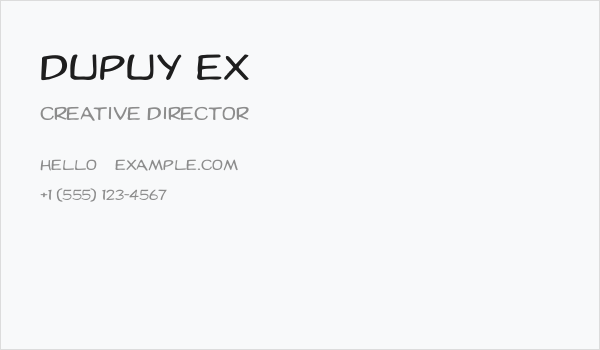 Dupuy Ex Business Card