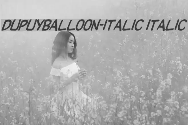 DupuyBALloon-Italic Italic  examples