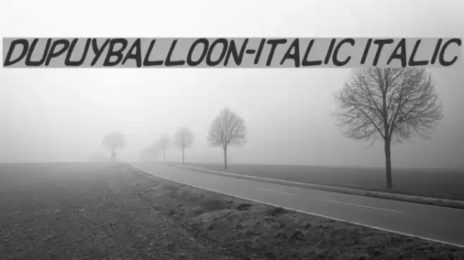 DupuyBALloon-Italic Italic  examples