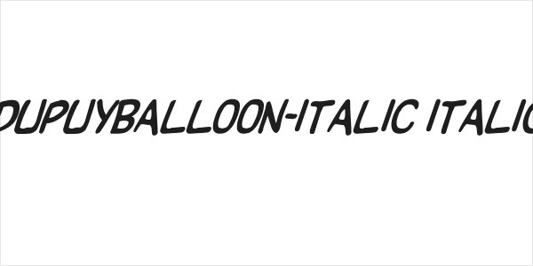 DupuyBALloon-Italic Italic Logo