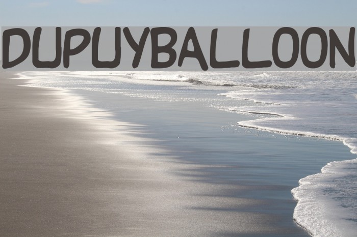 DupuyBALloon Font examples