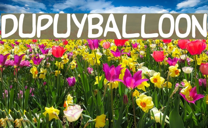 DupuyBALloon Font examples