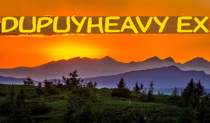 DupuyHeavy Ex Font examples
