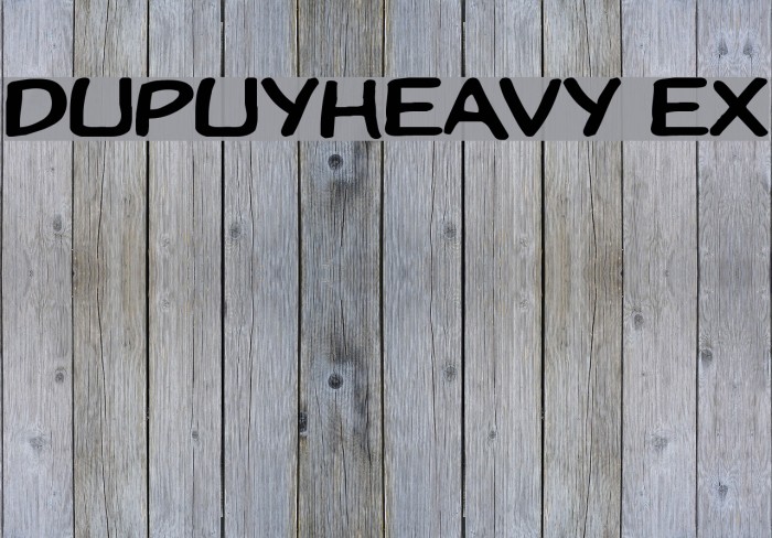 DupuyHeavy Ex Font examples