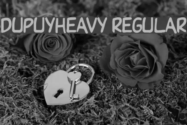 DupuyHeavy Regular Schriftart examples