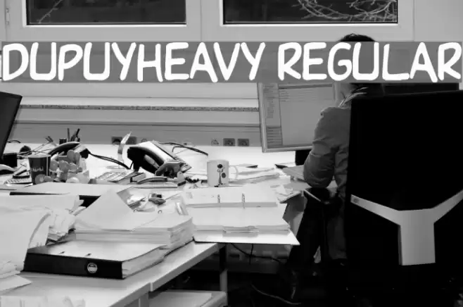DupuyHeavy Regular Schriftart examples