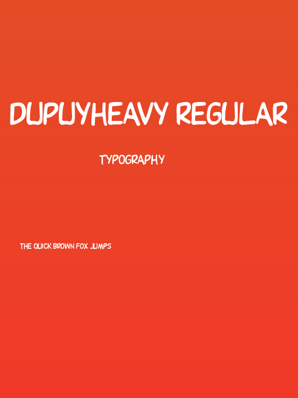 DupuyHeavy Regular Poster