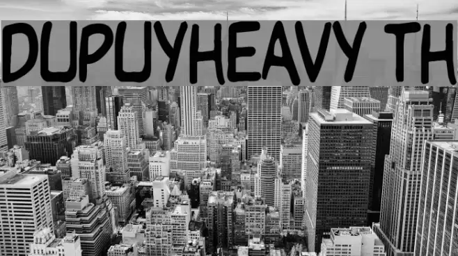 DupuyHeavy Th Font examples