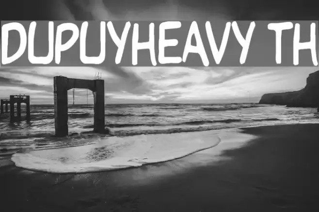 DupuyHeavy Th Font examples