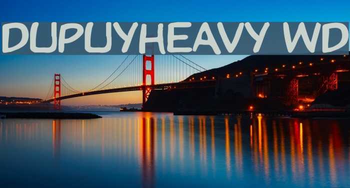 DupuyHeavy Wd Font examples
