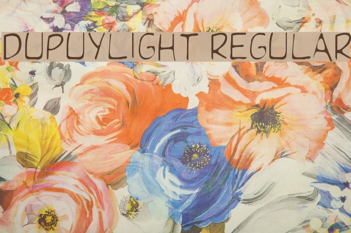 DupuyLight Regular Font examples