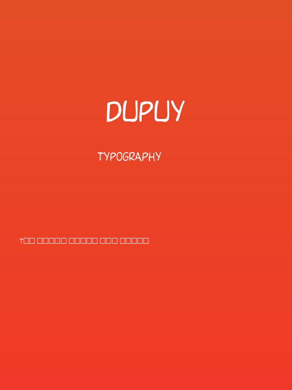Dupuy Poster