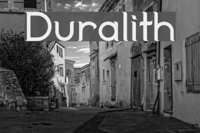 Duralith Шрифта examples