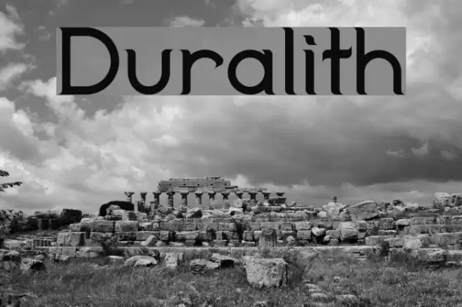 Duralith Шрифта examples