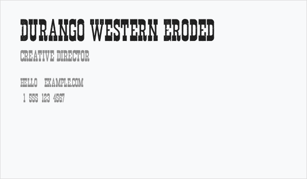 Durango Western Eroded Business Card