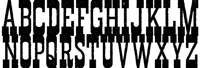 Durango Western Eroded Font LOWERCASE