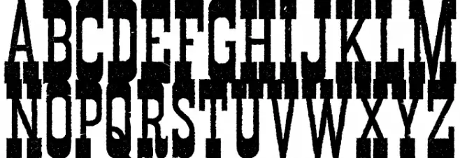 Durango Western Eroded フォント 小文字
