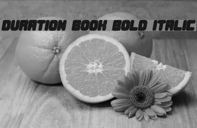 Duration Book Bold Italic Example 2