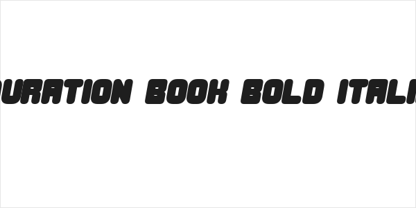 Duration Book Bold Italic Logo