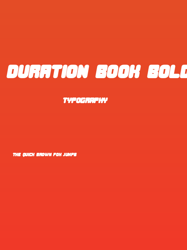 Duration Book Bold Italic Poster