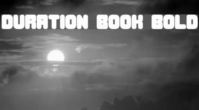 Duration Book Bold Font examples