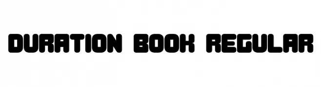 Duration Book Regular  フリーフォントのダウンロード