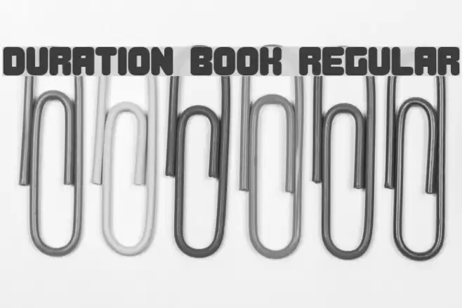 Duration Book Regular Font examples