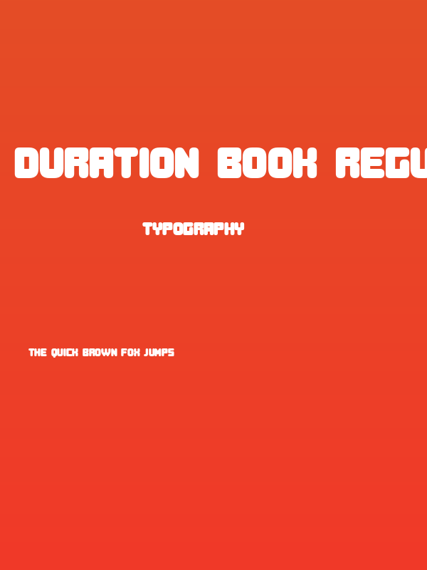 Duration Book Regular Poster