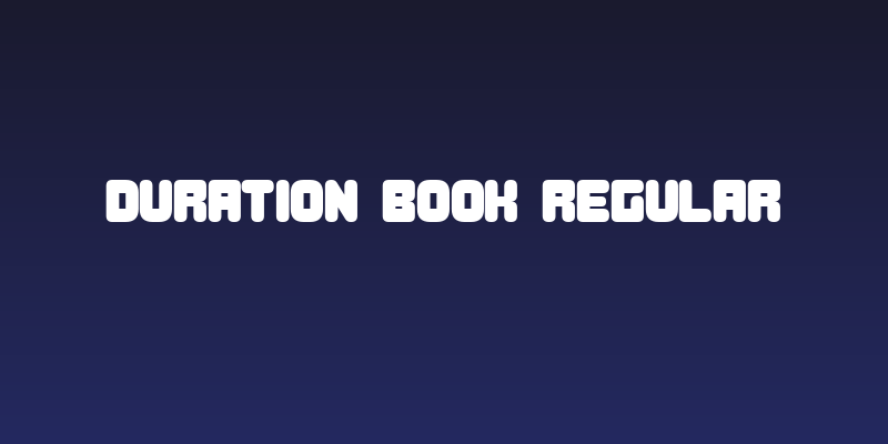 Duration Book Regular Social Header