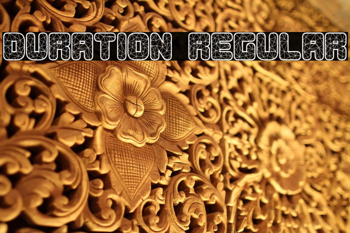 Duration Regular Font examples
