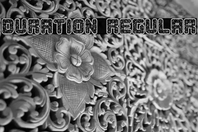 Duration Regular Font examples