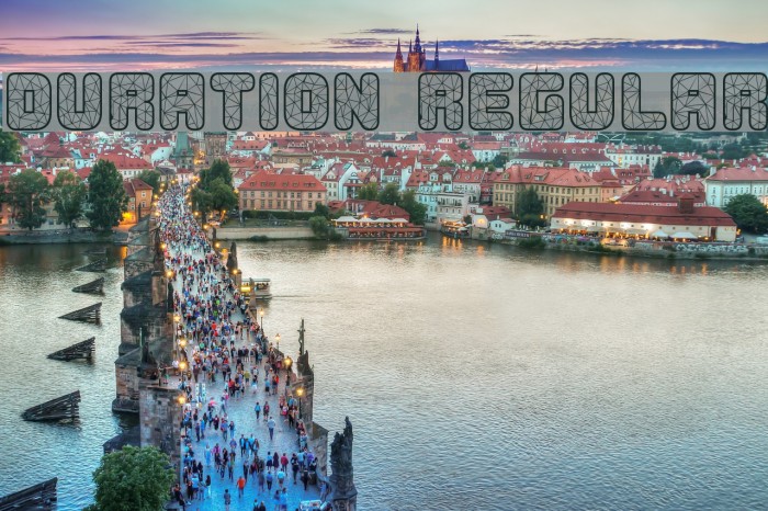 Duration Regular Font examples